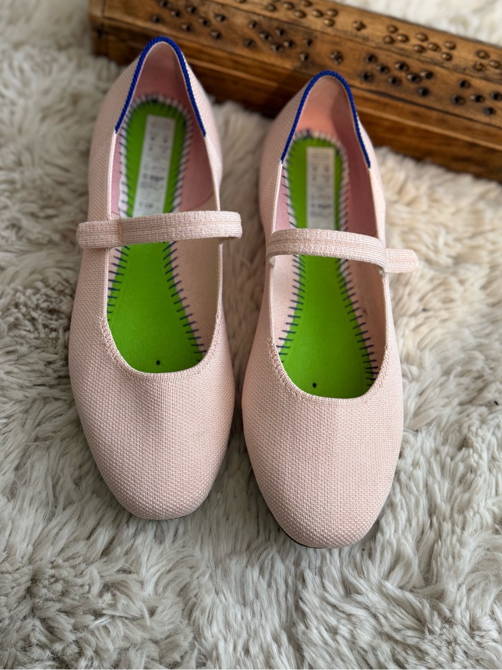 ROTHY’S The Square Mary Jane Women’s Flat Shoes bubbly pink 7.5 - Picture 8 of 10